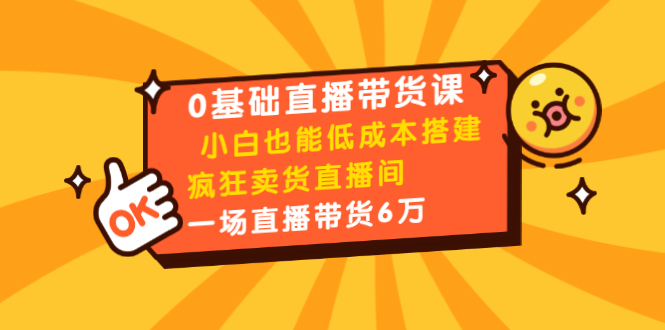 0基础直播带货课：小白也能低成本搭建疯狂卖货直播间：1场直播带货6万-八爪鱼资源库