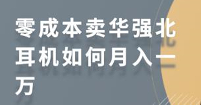 零成本卖华强北耳机如何月入10000+，教你在小红书上卖华强北耳机-八爪鱼资源库