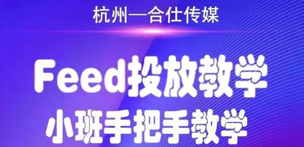 合仕传媒Feed投放教学，手把手教学，开车烧钱必须自己会-八爪鱼资源库