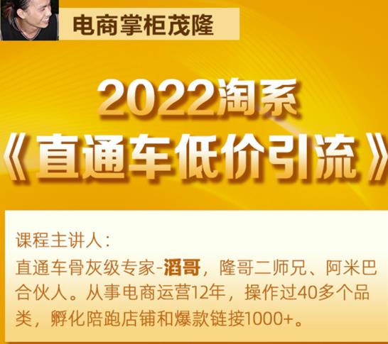 茂隆2022直通车低价引流玩法，教大家如何低投入高回报的直通车玩法-八爪鱼资源库