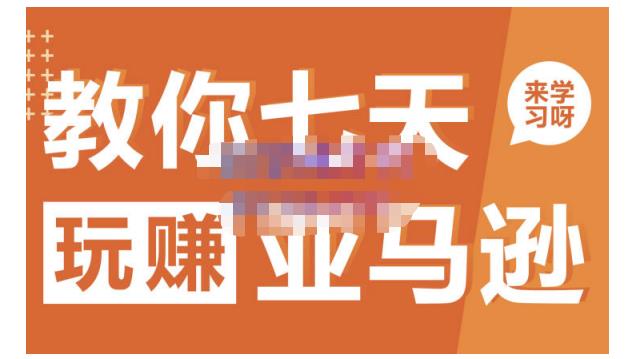 晟尧跨境·教你七天玩赚亚马逊，教你轻松玩赚亚马逊，适合小白学习-八爪鱼资源库
