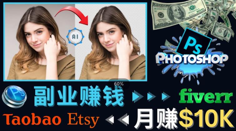 掌握PS修图技能，月赚5000美元以上–利用Adobe Photoshop赚钱的3种途径-八爪鱼资源库