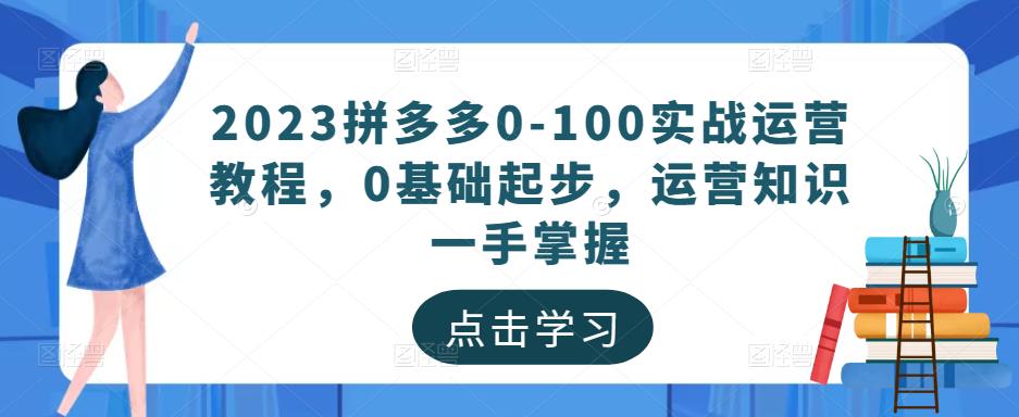 2023拼多多0-100实战运营教程，0基础起步，运营知识一手掌握-八爪鱼资源库