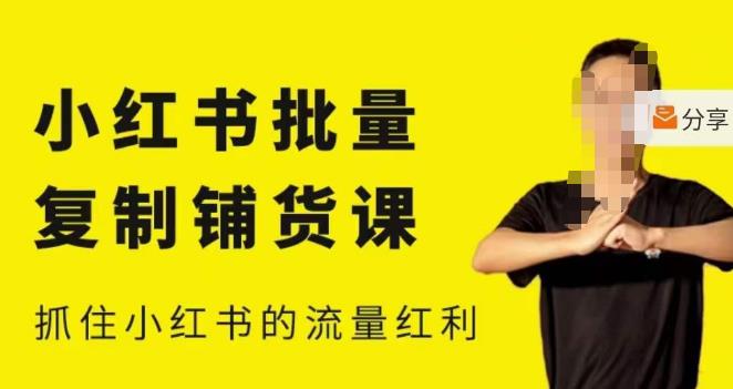 张宾·小红书批量复制铺货课，小红书0-1快速起号变现玩法，抓住小红书的流量红利（更新2023年3月）-八爪鱼资源库