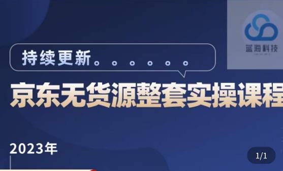 蓝七·2023京东店群整套实操视频教程，京东无货源整套操作流程大总结，减少信息差，有效做店发展-八爪鱼资源库