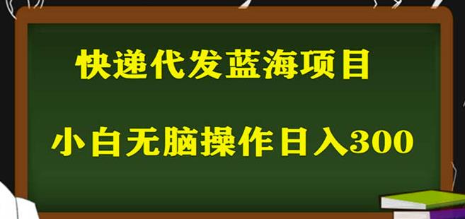2023最新蓝海快递代发项目,小白零成本照抄也能日入300+-八爪鱼资源库