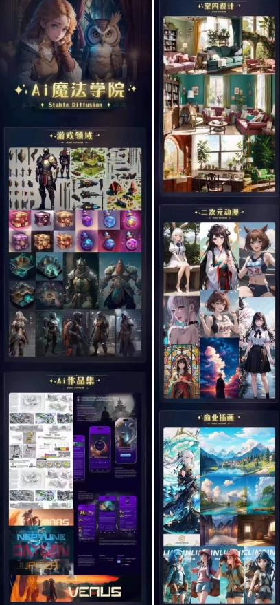 Ai魔法绘画 Stable Diffusion专业课高效辅助Ui/运营作品集0到精通系统课-八爪鱼资源库