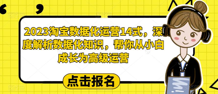 2023淘宝数据化运营14式，深度解析数据化知识，帮你从小白成长为高级运营-八爪鱼资源库