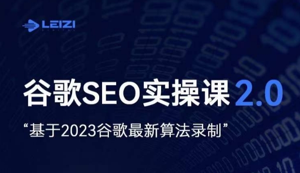 雷子·谷歌SEO 2.0实战课，独立站询盘自由必备，基于2023谷歌最新算法录制-八爪鱼资源库