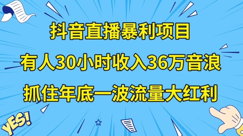 抖音直播暴利项目，有人30小时收入36万音浪，公司宣传片年会视频制作，抓住年底一波流量大红利【揭秘】-八爪鱼资源库