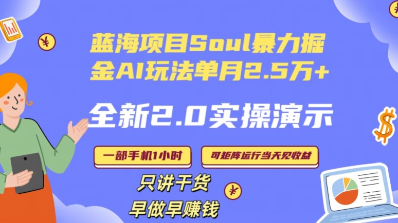 Soul怎么做到单月变现25000+全新2.0AI掘金玩法全程实操演示小白好上手【揭秘】-八爪鱼资源库
