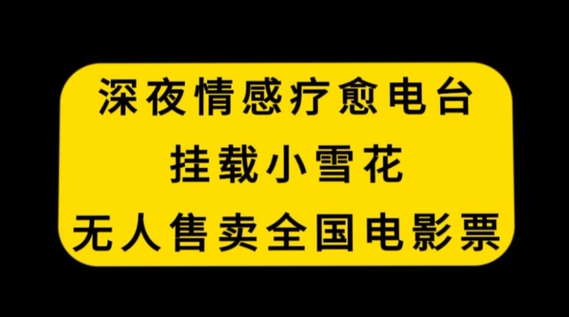深夜情感疗愈电台，挂载小雪花，无人售卖全国电影票【揭秘】-八爪鱼资源库