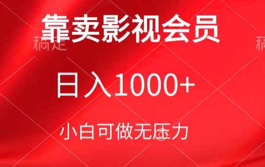 靠卖影视会员，日入1000+，落地保姆级教程，新手可学【揭秘】-八爪鱼资源库