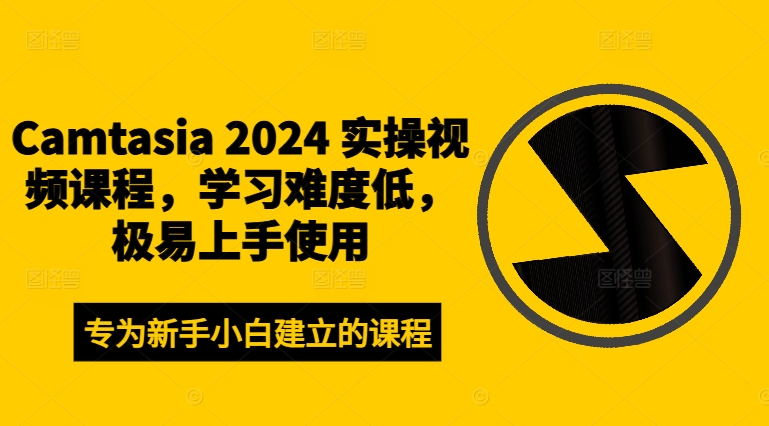 Camtasia 2024 实操视频课程，学习难度低，极易上手使用-八爪鱼资源库