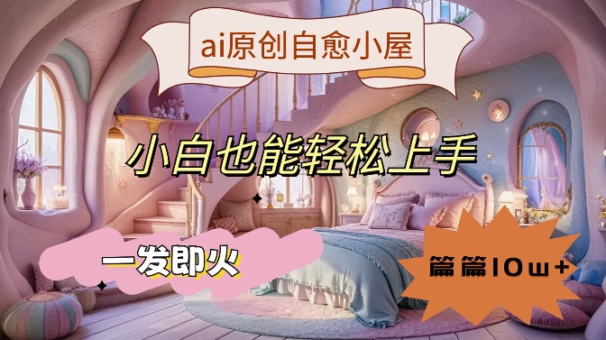 ai原创治愈小屋，小白也能轻松上手，一发即火，篇篇10w+【揭秘】-八爪鱼资源库