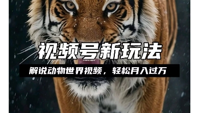 利用动物世界解说视频，赚分成计划收益，轻松月入过W，操作简单【揭秘】-八爪鱼资源库