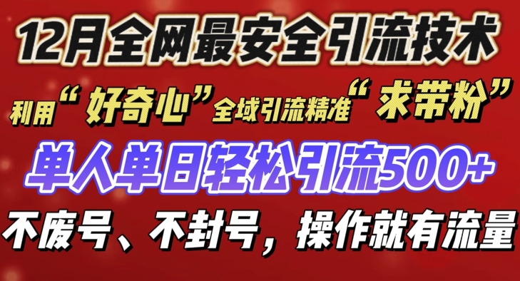 12 月份全网最安全引流创业粉技术来袭,不封号不废号,有操作就有流量【揭秘】-八爪鱼资源库