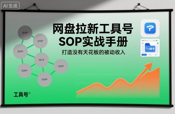 网盘拉新工具号SOP实战手册，打造没有天花板的被动收入-八爪鱼资源库