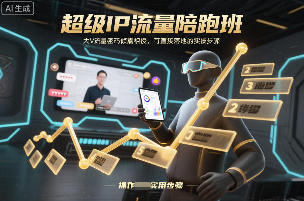 超级IP流量陪跑班，大V流量密码倾囊相授，可直接落地的实操步骤-八爪鱼资源库