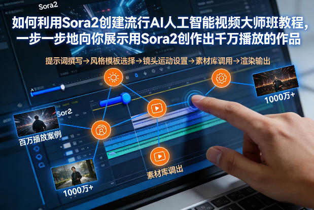 如何利用Sora2创建流行AI人工智能视频大师班，一步一步地向你展示用Sora2创作出千万播放的作品-八爪鱼资源库