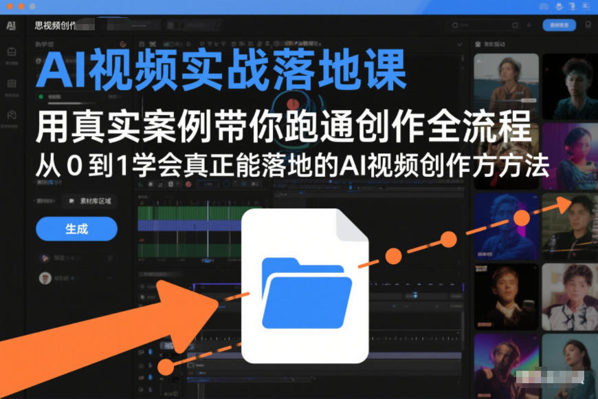 AI视频实战落地课，用真实案例带你跑通创作全流程，从0到1学会真正能落地的AI视频创作方法-八爪鱼资源库
