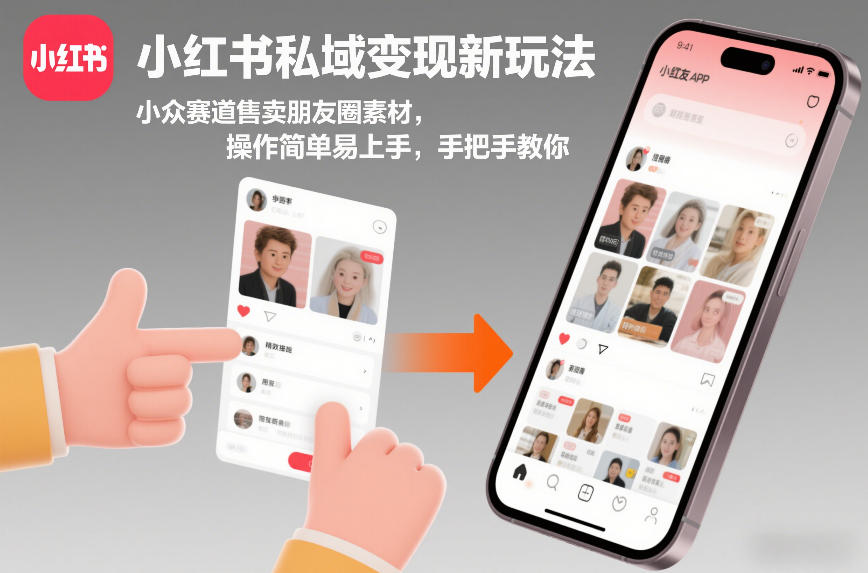 小红书私域变现新玩法，小众赛道售卖朋友圈素材，操作简单易上手，手把手教你-八爪鱼资源库