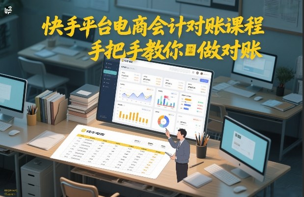 快手平台电商会计对账课程，手把手教你做对账-八爪鱼资源库