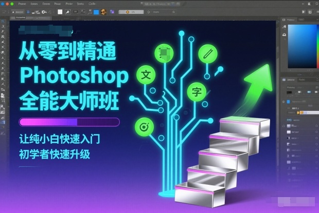 从零到精通Photoshop全能大师班，让纯小白快速入门，初学者快速升级-八爪鱼资源库