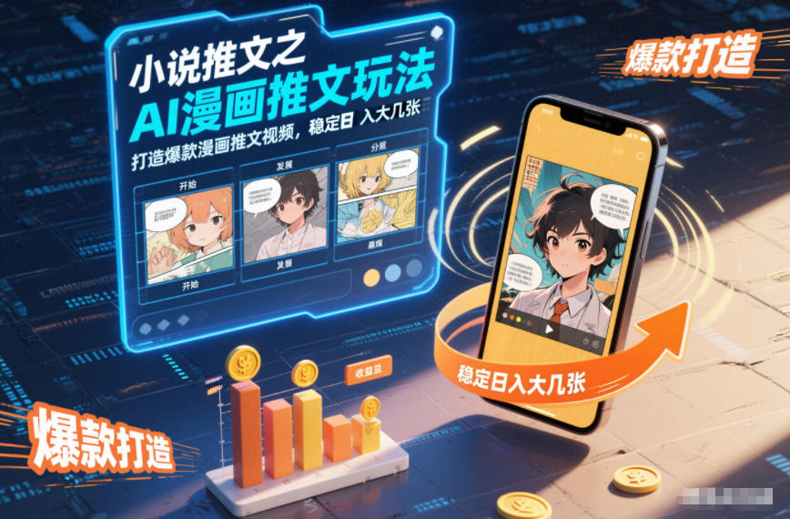 小说推文之AI漫画推文玩法，打造爆款漫画推文视频，稳定日入大几张-八爪鱼资源库
