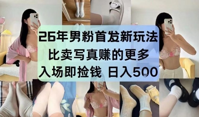 26年男粉首发最新3.0玩法，独此一家，比卖写真賺的更多，入场即捡钱，日入5张【揭秘】-八爪鱼资源库