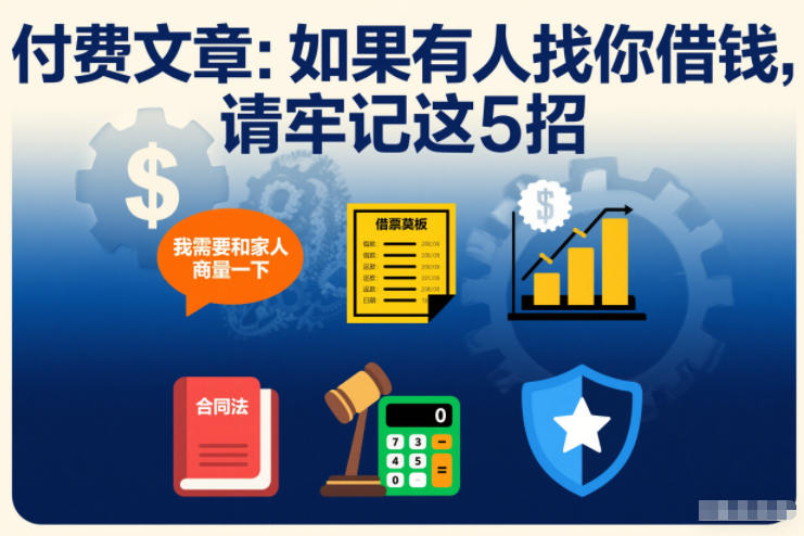 付费文章：如果有人找你借钱，请牢记这5招-八爪鱼资源库