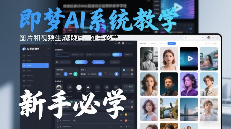 即梦AI系统教学，图片和视频生成技巧，新手必学-八爪鱼资源库