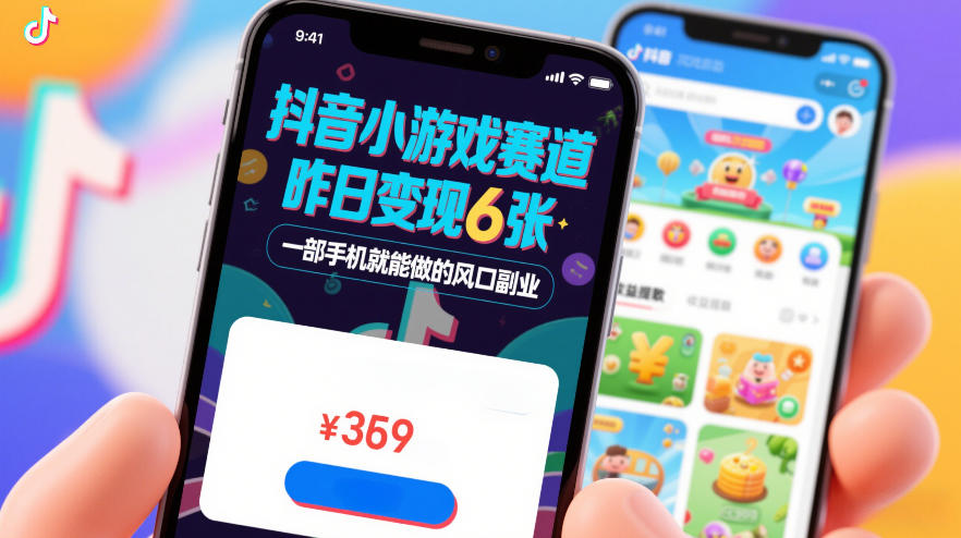 抖音小游戏赛道，昨日变现600+，零基础一部手机就能做的风口副业【揭秘】-八爪鱼资源库