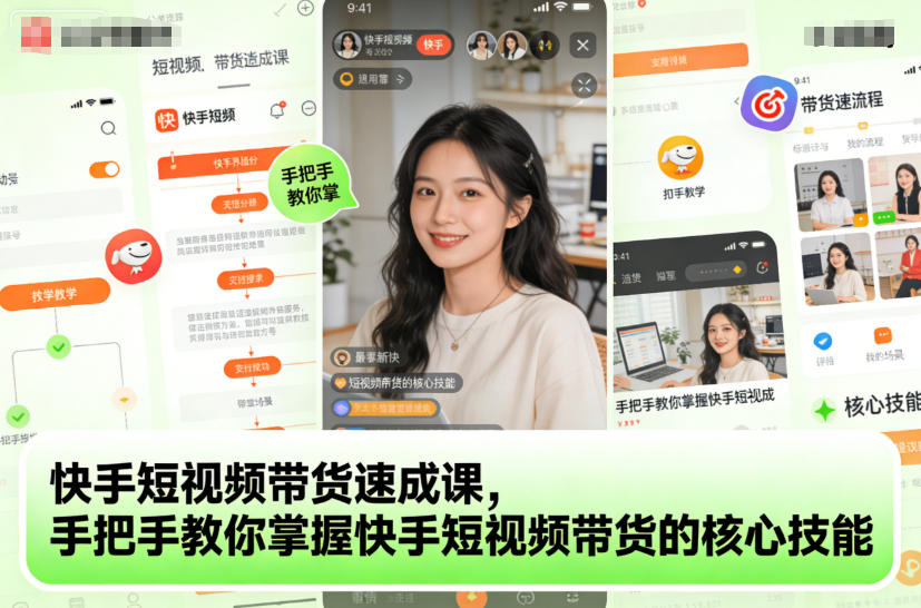 快手短视频带货速成课，手把手教你掌握快手短视频带货的核心技能-八爪鱼资源库