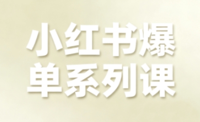 小红书爆单系列课，聚焦小红书电商全链路增长（更新）-八爪鱼资源库