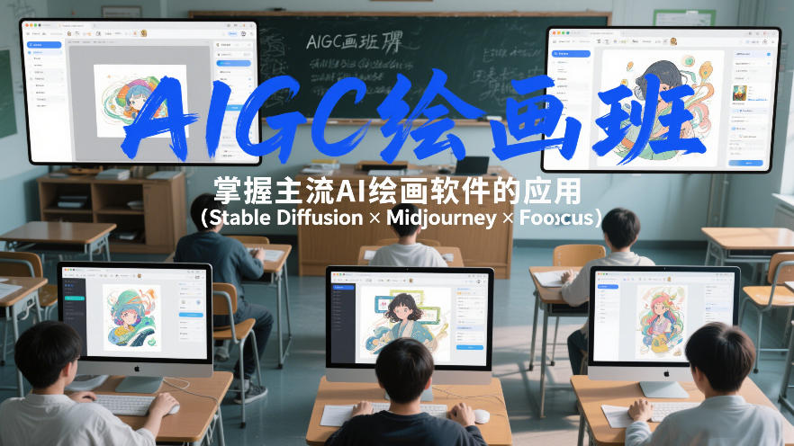 AIGC绘画班，掌握主流Ai绘画软件的应用（Stable Diffusion x Midjourney x Fooocus）-八爪鱼资源库