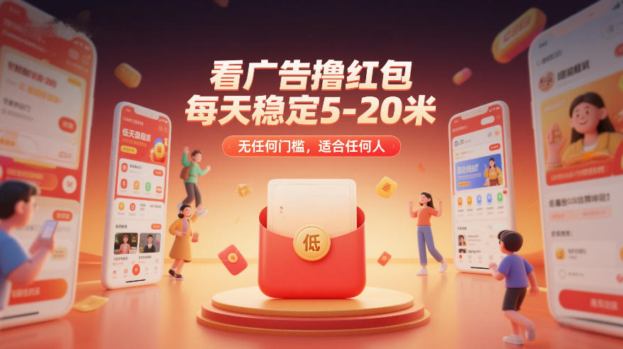 看广告撸红包，每天稳定5-20米，无任何门槛，适合任何人-八爪鱼资源库