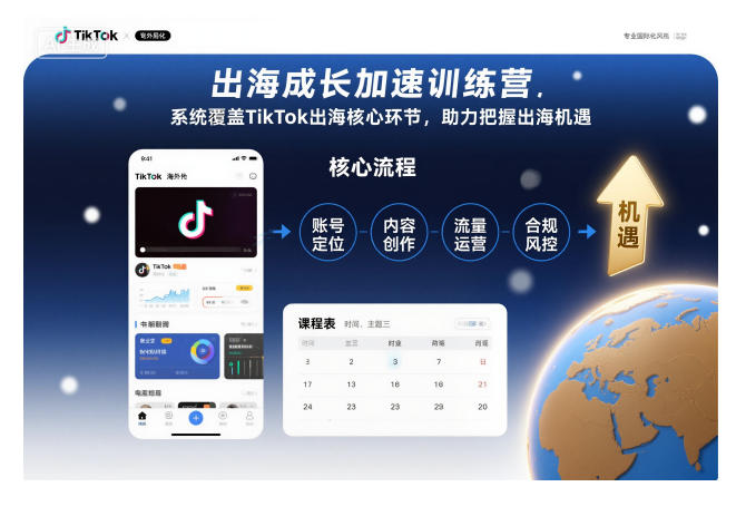 出海成长加速训练营，系统覆盖TikTok出海核心环节，助力把握出海机遇（更新）-八爪鱼资源库
