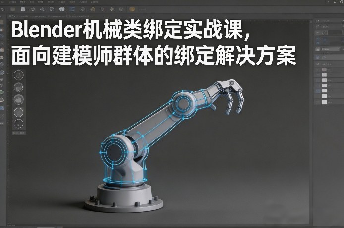 Blender机械类绑定实战课，面向建模师群体的绑定解决方案-八爪鱼资源库