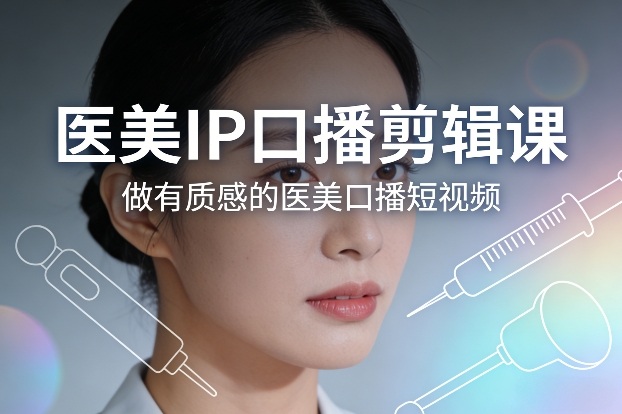 医美IP口播剪辑课，做有质感的医美口播短视频-八爪鱼资源库