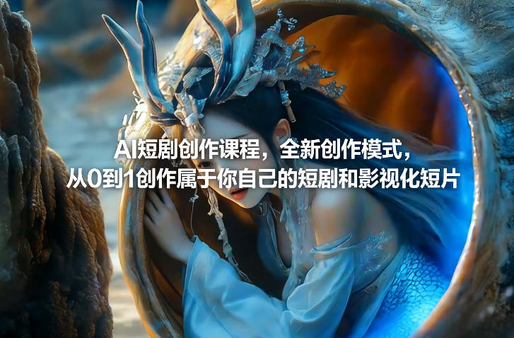 AI短剧创作课程，全新创作模式，从0到1创作属于你自己的短剧和影视化短片-八爪鱼资源库