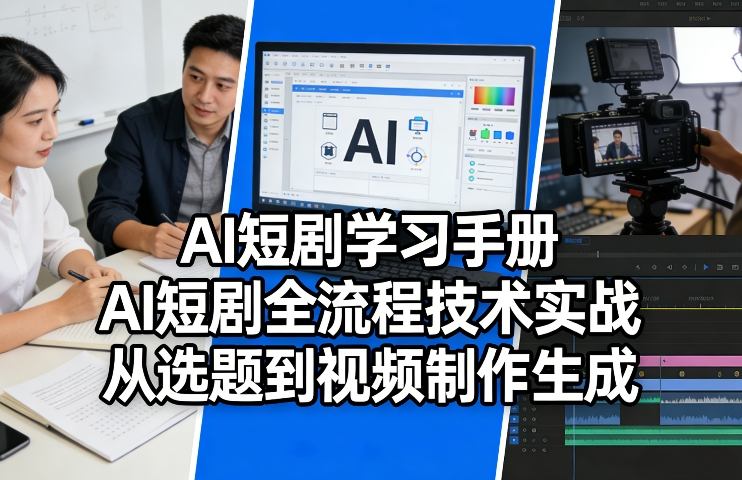 AI短剧学习手册，AI短剧全流程技术实战，从选题到视频制作生成-八爪鱼资源库