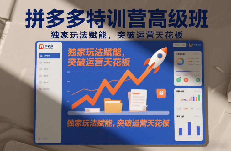 拼多多特训营高阶班，独家玩法赋能，突破运营天花板（更新26年3月13日）-八爪鱼资源库