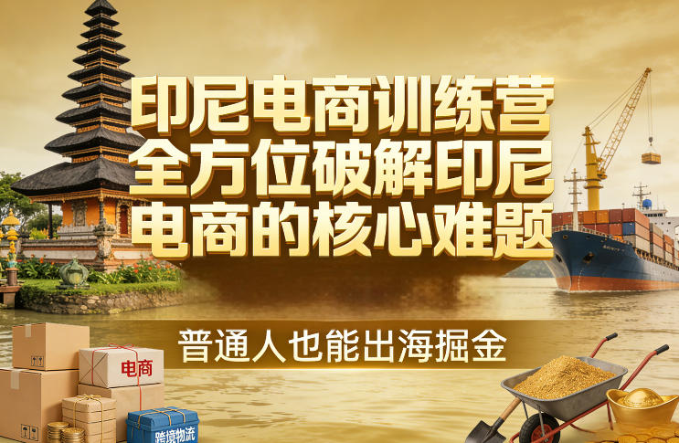 印尼电商训练营，全方位破解印尼电商的核心难题，普通人也能出海掘金-八爪鱼资源库