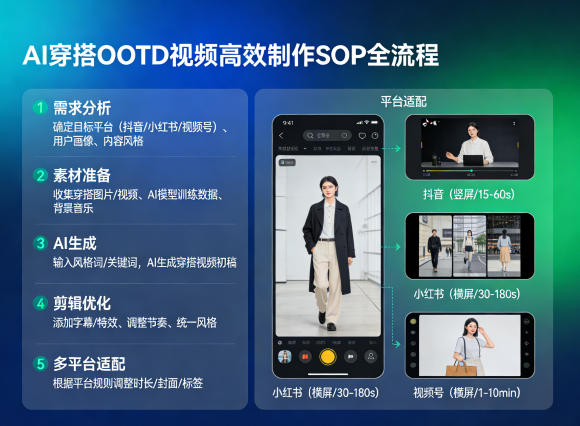 AI穿搭OOTD视频高效制作SOP全流程，适配抖音小红书视频号全平台-八爪鱼资源库