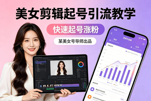 某美女号导师出品：美女剪辑起号引流教学，快速起号涨粉-八爪鱼资源库