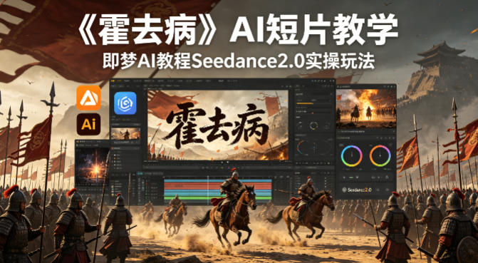 《霍去病》AI短片教学，即梦AI教程Seedance2.0实操玩法-八爪鱼资源库