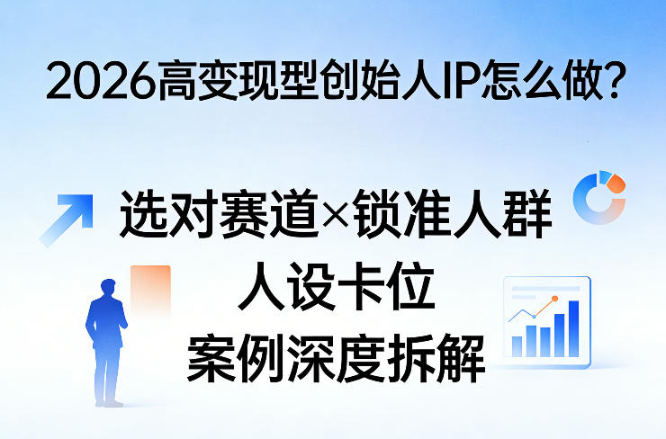2026高变现型创始人IP怎么做？选对赛道×锁准人群×人设卡位×案例深度拆解-八爪鱼资源库
