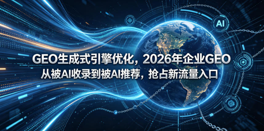 GEO生成式引擎优化，2026年企业GEO从被AI收录到被AI推荐，抢占新流量入口-八爪鱼资源库