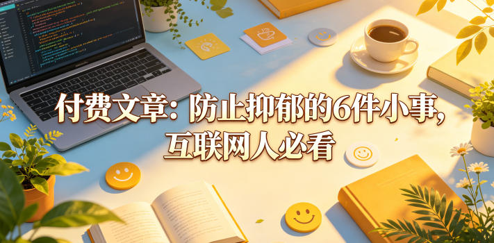 付费文章：防止抑郁的6件小事，互联网人必看！-八爪鱼资源库